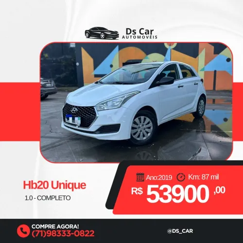 Hyundai HB20 Unique 1.0 Flex 12V Mec. 2019