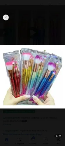Kit pincel rabo de sereia