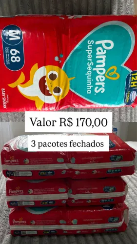 Fraldas Pampers Tamanho M