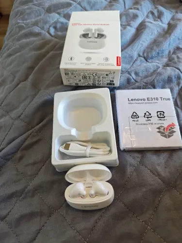 Fone Bluetooth Lenovo E310 Original | Bluetooth 5.3 | Completo na Caixa