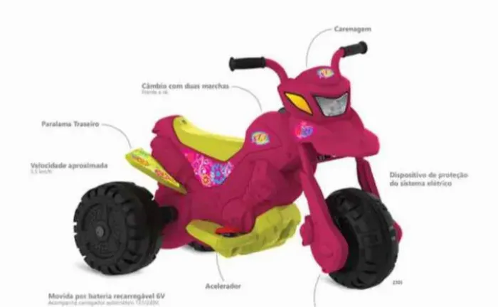 Moto elétrica infantil