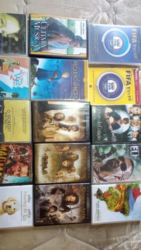 12 Dvd's de filmes + coleção completa do Senhor dos anéis original