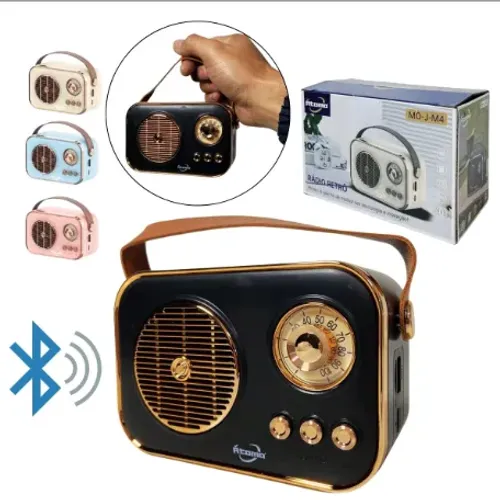 RADIO PORTATIL RETRO MINI BLUETOOTH 10W FM/USB/SD ATOMO MO-J-M4