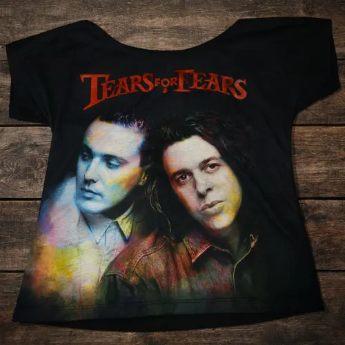 Blusa Tears For Fears Feminina Tamanho P (seminova) | Gola Canoa | Rock Internacional