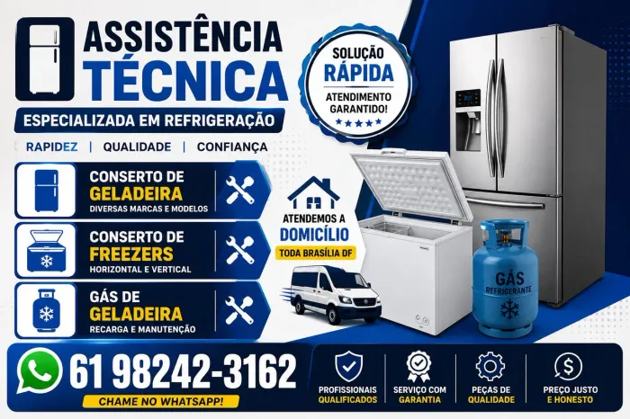 ASSISTÊNCIA TÉCNICA EM CONSERTO DE GELADEIRA CONSERTO DE FREEZERS GÁS DE GELADEIRA  