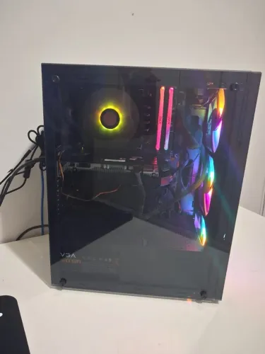 PC Gamer Ryzen 5 5500 + RX 6600 8GB | B450M Aorus | Revisado e Impecável