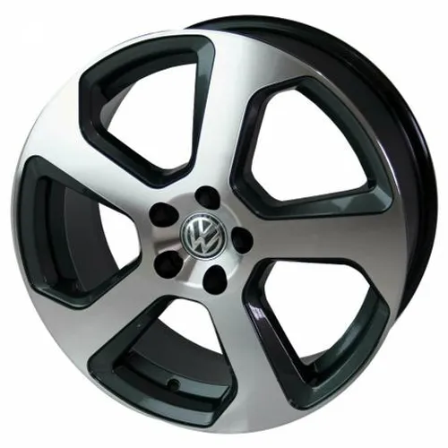 Roda aro 17 VW Golf Preta com diamantado 5X100 jogo novo