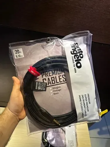 Cabo Santo Ângelo premium 6.10 metros para baixo p10 plugs com ponta banhadaa ouro