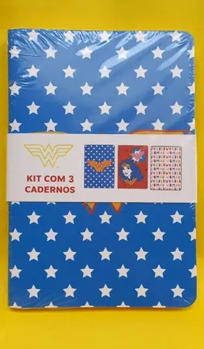 Kit de Cadernos Mulher Maravilha