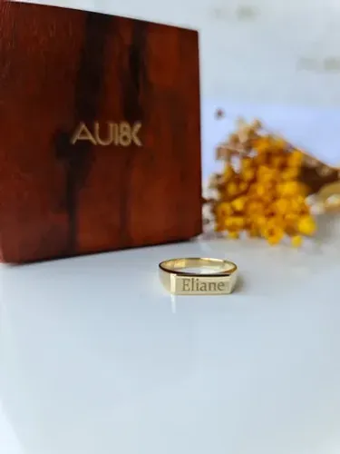 Anel Personalizado com Nome em Ouro 18k