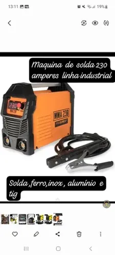 Maquina de solda 230a solda ferro alumínio e inox e tig