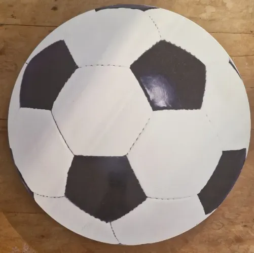 Porta fotos de parede em formato de bola de futebol