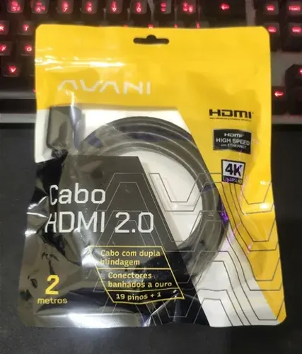 Cabos HDMI 2.0 - 2 metros - 4K 60Hz / FullHD 240Hz - Conectores Ouro 24K
