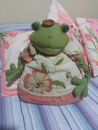 Almofada de sapo de tecido Nova