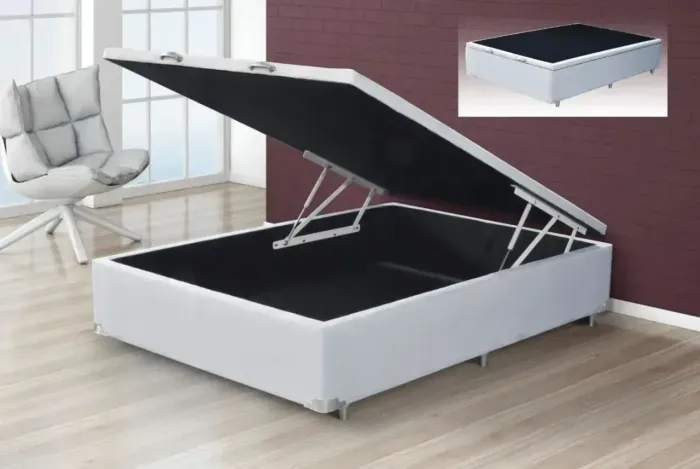 Cama casal Baú em promoção várias cores e Blindada laterais 