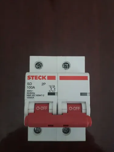 Dijuntor 100ap curva c bipolar.