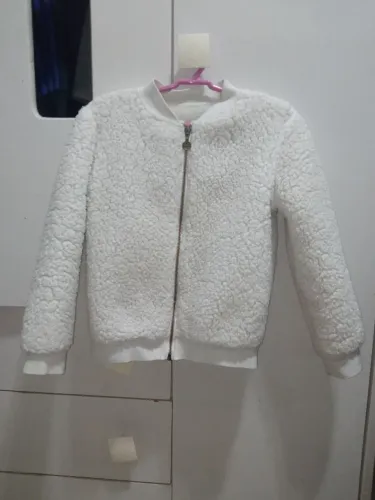 Casaco Infantil Branco Teddy