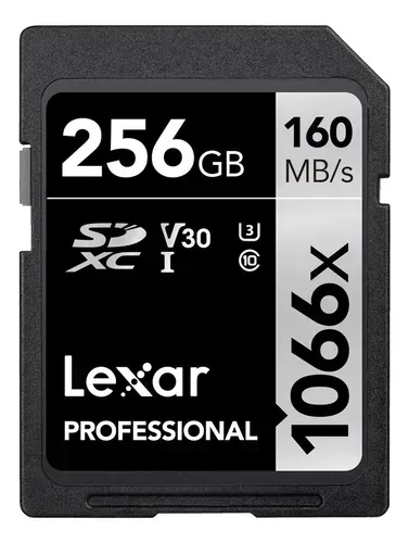 Cartão De Memória Lexar 256gb Cartão Sd Professional 160mbs