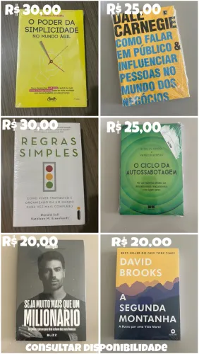 LIVROS NOVOS PLASTIFICADOS - ESCOLHA O SEU