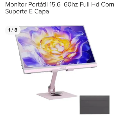 Monitor Portátil 15.6" 60Hz Full HD com Suporte e Capa