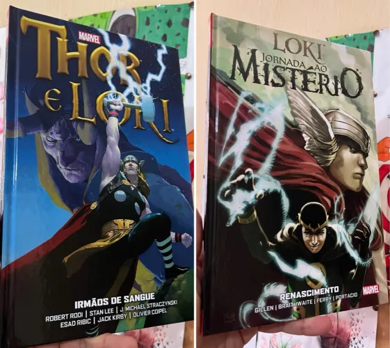 Thor e Loki Irmãos De Sangue e Loki jornada ao mistério, Capa dura novas.