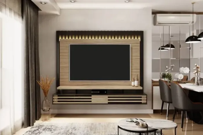 Painel Suspenso Frizz Presence Titanio.Carvalho Madetec - Entrega Rápida! 