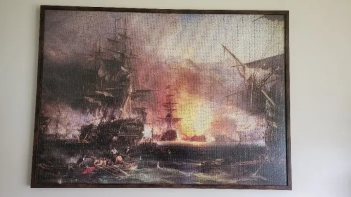 Quadro quebra-cabeça 5000 peças - Bombardeio em Argel