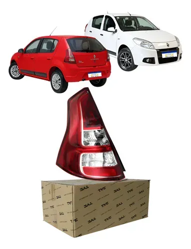Lanterna Com Borda Vermelha Sandero 2012 2013 2014 Novo Esquerdo/motorista Vermelho