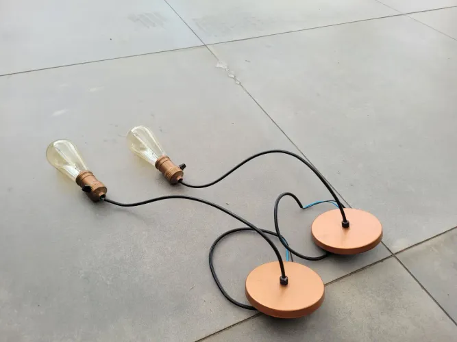 2 Pendentes de Luz - Estilo Industrial