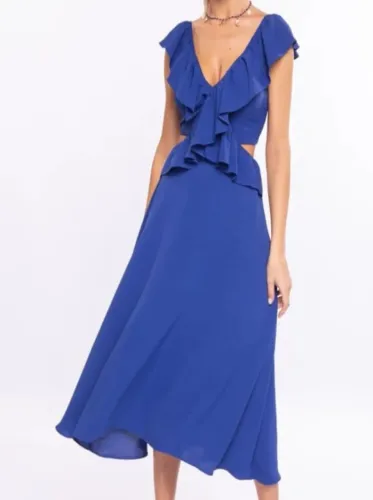 Vestido midi azul novo maravilhoso !