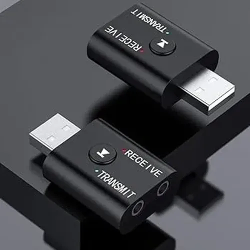 Receptor transmissor USB Bluetooth 5.0, mini adaptador de áudio sem fio 4 em 1