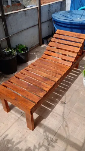 Espreguiçadeira de madeira - ( nova) fabricamos 