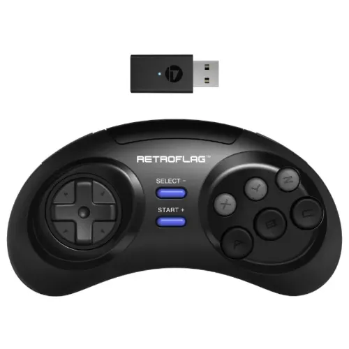 Controle Sem Fio RETROFLAG Classic 2.4G-M - Mega Drive Mini PC Raspberry Switch - Novo