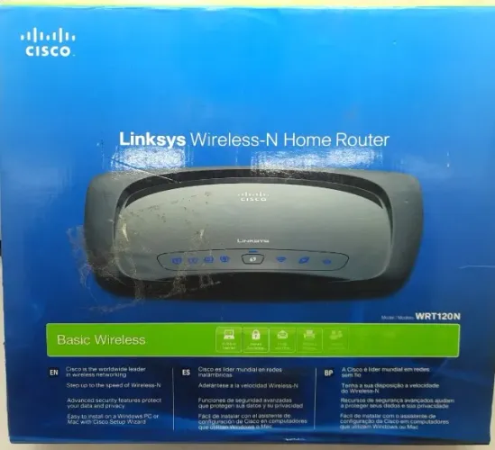 Roteador Cisco Linksys Wireless-N Home Router Wrt120n Preto