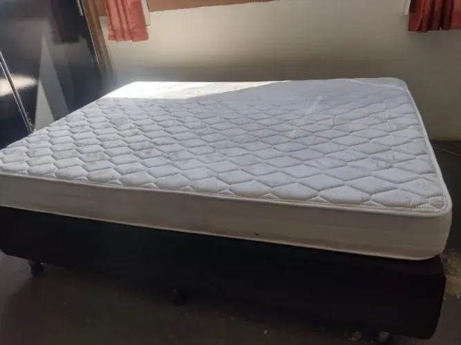 Cama + Colchão casal D30 ortopédico com a base box juntos