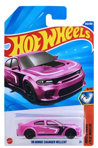Hot Wheels 20 Dodge CHarger Hellcat rosa 2025