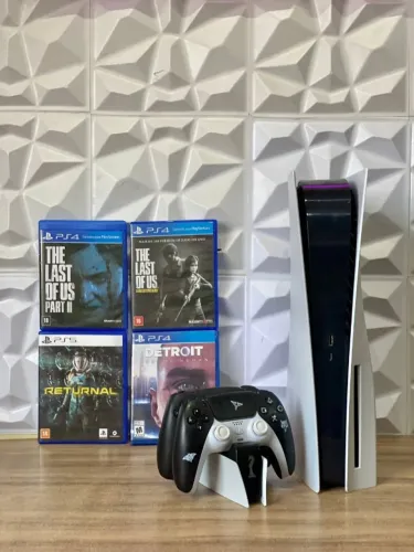 PLAYSTATION 5 FAT MÍDIA FÍSICA/ SSD 825GB/ 4 JOGOS/ 2 CONTROLES