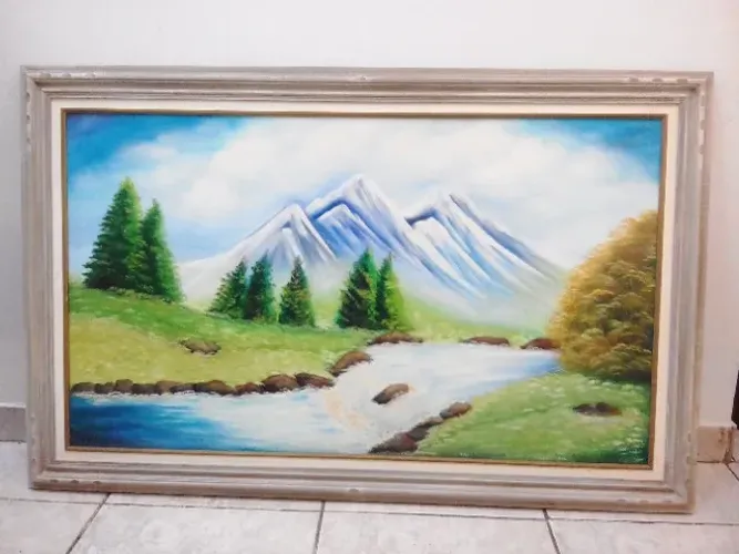 Tela Pintada com Moldura