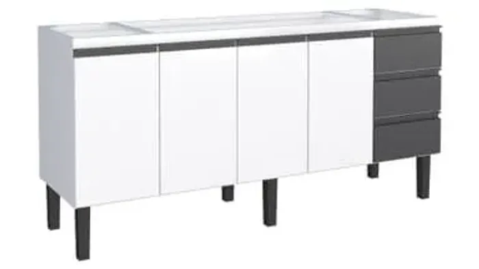 Armário para Cozinha de Aço 1,80M COZIMAX