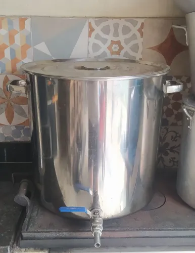 Caldeirão inox 48L cervejeiro com torneira + serpentina grátis