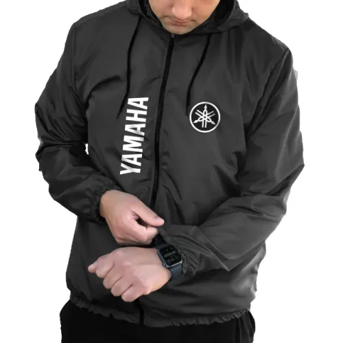 Jaqueta Corta Vento Yamaha Masculino Impermeável Com Bolsos