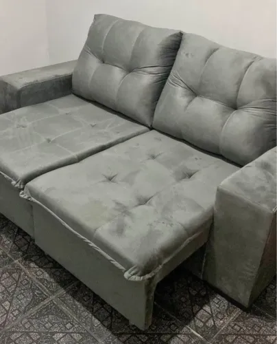 SOFÁ RETRÁTIL E RECLINÁVEL 2 MTS ( PRONTA ENTREGA ) SUPER ELEGANTE E CONFORTÁVEL