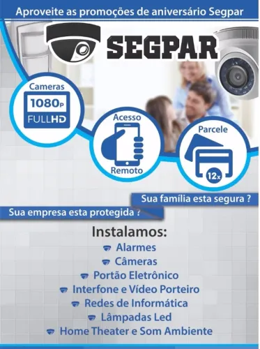 Instalação de alarmes, câmeras, motor de portão, cerca elétrica e concertina