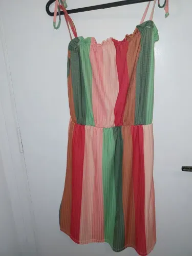 Vestido listrado colorido