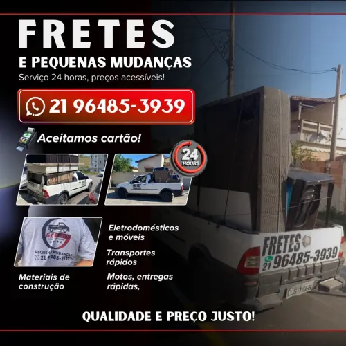 FAZEMOS FRETES RÁPIDOS E PEQUENAS MUDANÇAS