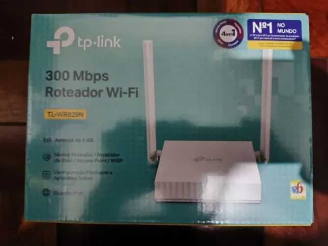 Roteador Wi-Fi TP-Link TL-WR829N 300Mbps 4 em 1: Roteador, Repetidor, AP, WISP