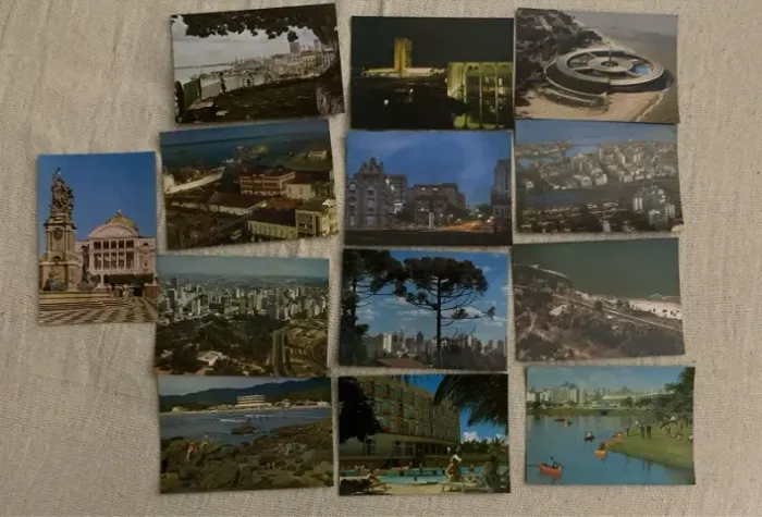 Postais Varig Cidades do Brasil Coleção 12 Unidades