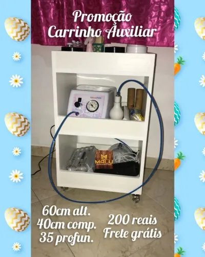 Carrinho Auxiliar para Estética - Novo