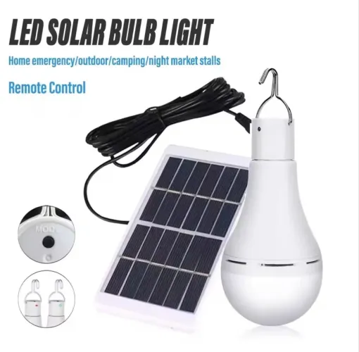 Lâmpada Solar LED Portátil à Prova dÁgua para Área Externa