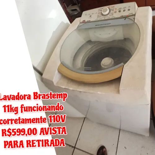 Lavadora Brastemp 11kg funcionando 110V R$599,00